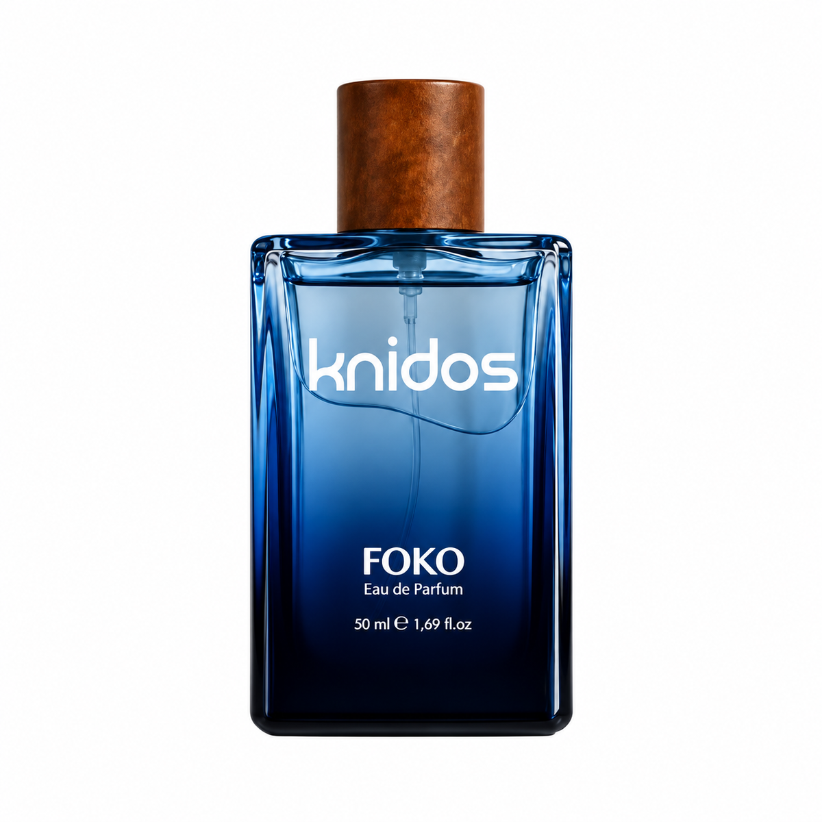 FOKO Knidos Erkek Eau de Parfum 50 ml mavi parfüm şişesi